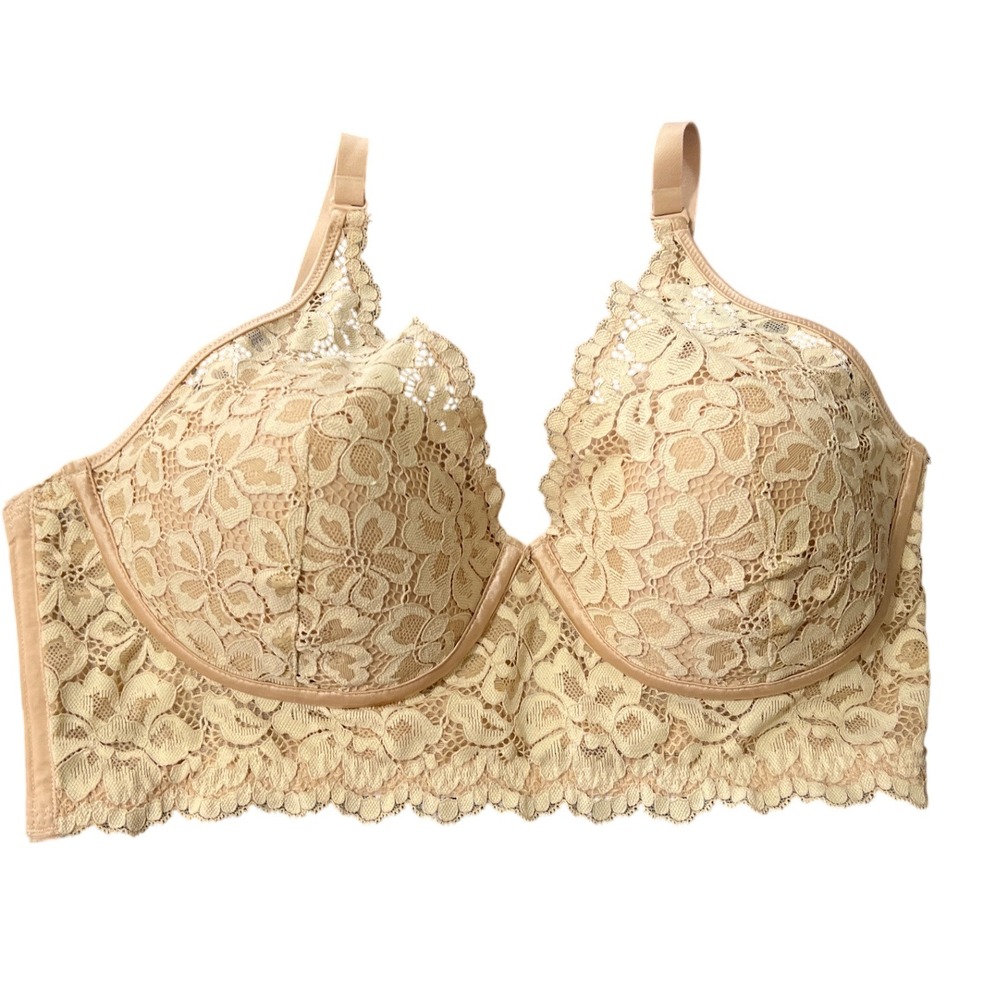 maidenform Lightly‎ Lined convertible Lace Baralette 36D  DM1188 Br Coquette